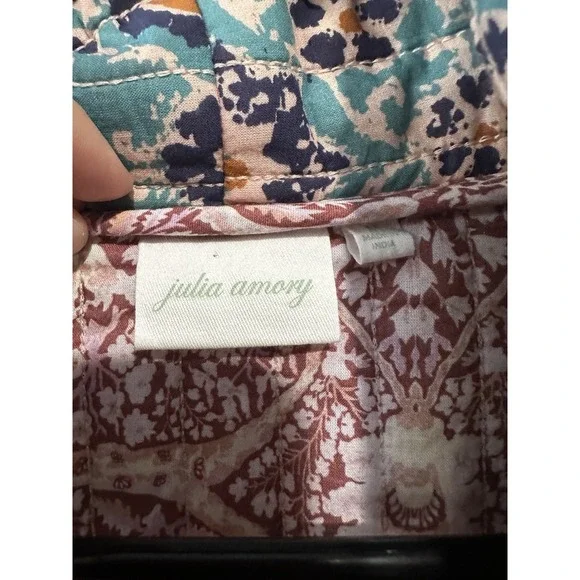 Julia Amory Hazel Wrap Jacket Rose Kilm Patchwork Womens M - Picture 13 of 15